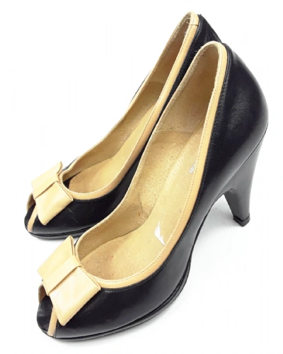 true vintage womens sasha london peeptoe shoes, size uk5