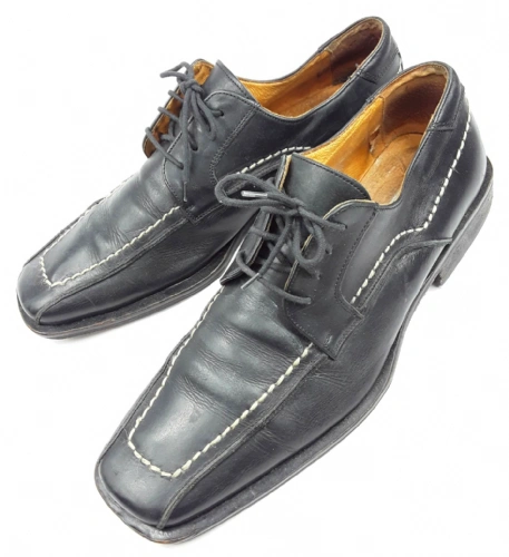 true vintage mens aldo black leather lace shoes size uk 10 eu 44