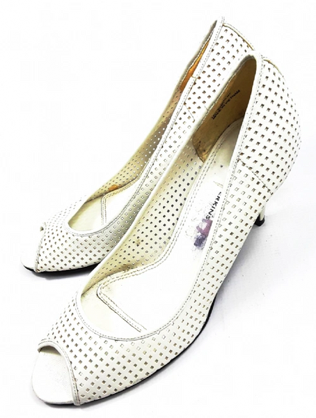 womens true vintage high heels peeptoe shoes size uk 7