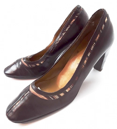 womens oldskool vintage leather heels size 5