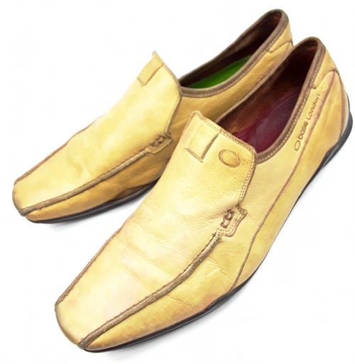 SIZE 10 mens vintage shoes leather cream 2005