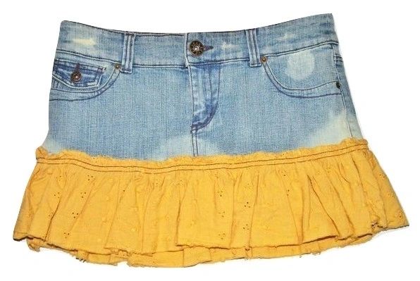 oldskool vintage womans retro short denim skirt size 10