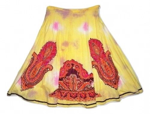 oldskool retro style hippie flared skirt size 14