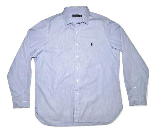 UK XL-XXL true vintage shirt Ralph Lauren pin stripe
