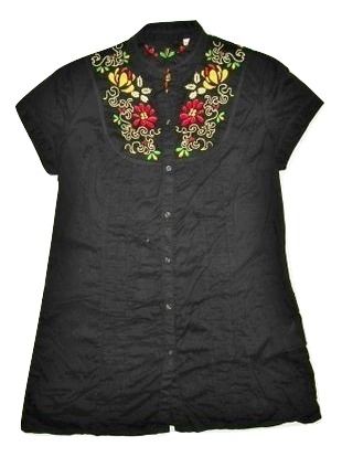womens vintage hippie flower blouse size 10-12