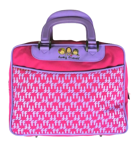 true vintage funky friends pink handbag