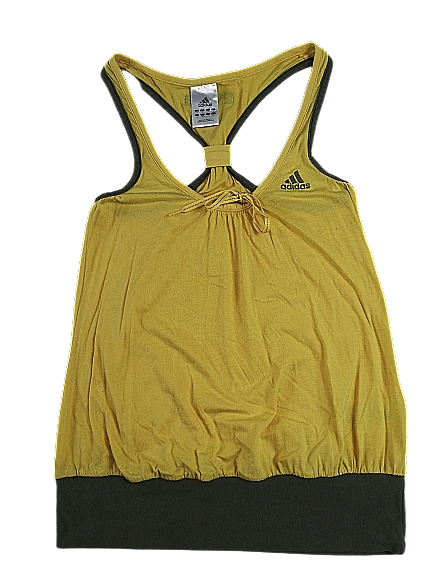 UK 10 womens vintage vest adidas yellow