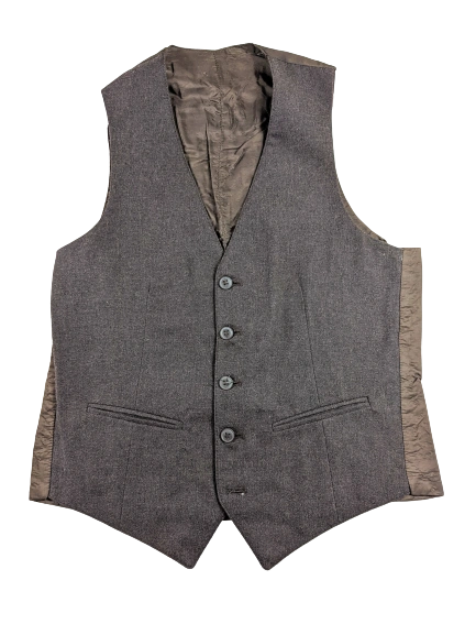UK S Men's vintage waistcoat brown tweed