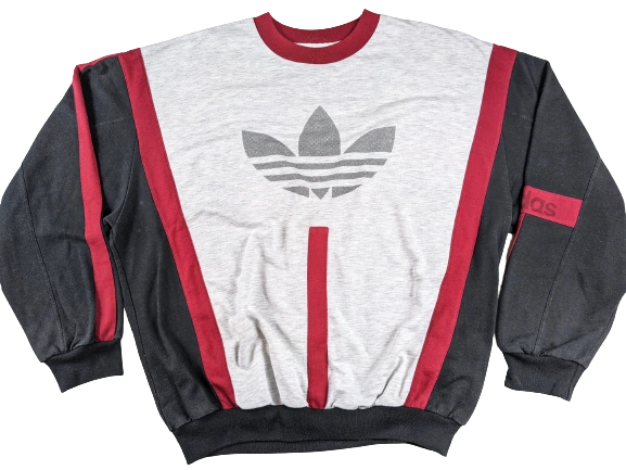UK XXL true vintage Adidas sweatshirt mens grey 1995