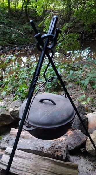 Hand Forged Campfire Tripod Dutch Oven Tripod Stand Cast -  Sweden