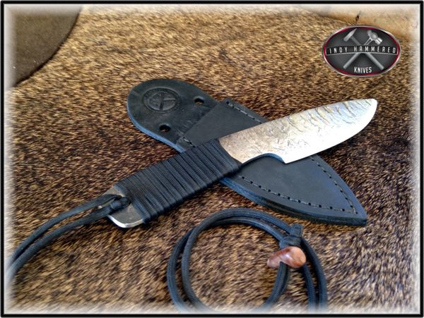 Leather Camp Trade Knife Sheath by Indy Hammered Knives
