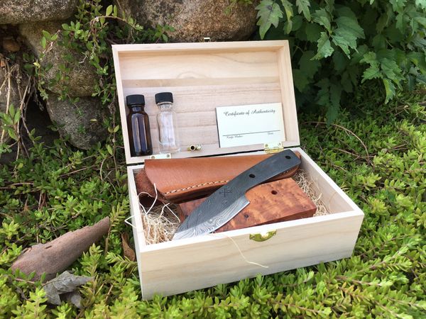 Damascus Knife Making Kit - Big Sky - (6 Handle Options) - DIY Blade Kit