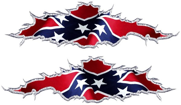 Rebel Flag Ripped Vinyl Graphic Decal Rapid Grafiks Signs   Rs=w 600,h 600