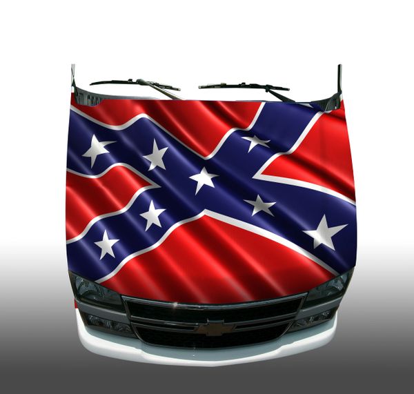 Rebel Flag Car Truck Hood Wrap