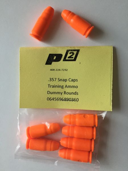P2 .357 Sig Cal SNAP CAPS TRAIN AMMO BULLETS SHELLS PRACTICE SAFE .357 ...