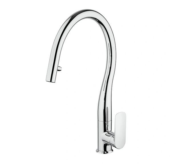 CaBano Pull down kitchen faucet 2 spray with swivel Chrome