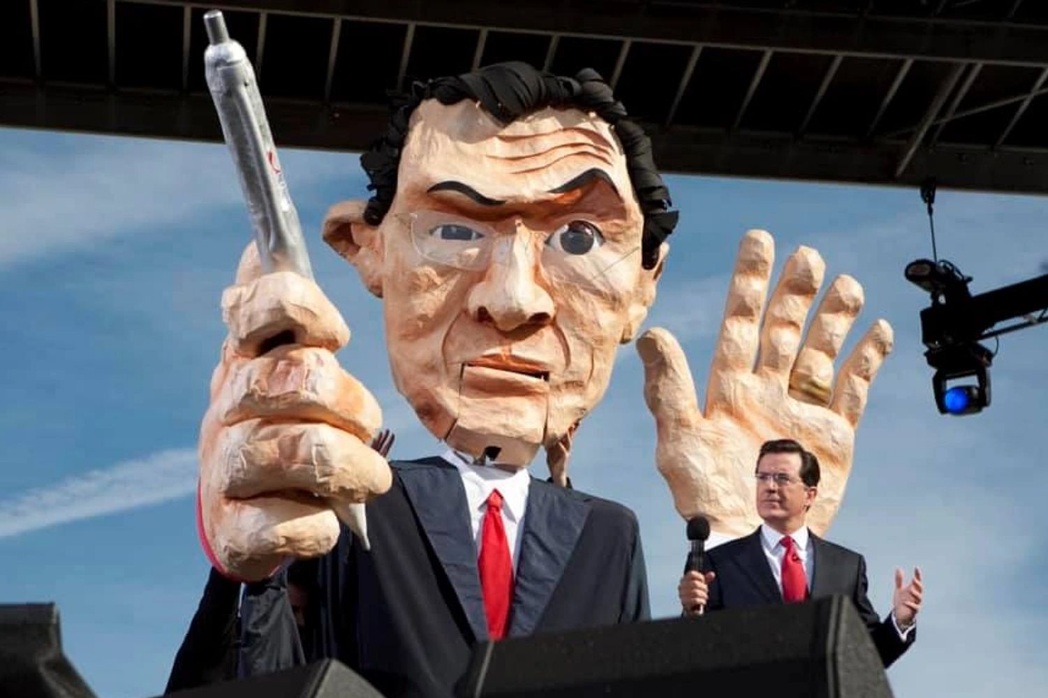 12' Stephen Colbert Pageant Puppet build for Comedy Central's "March to keep Fear Alive" 2010