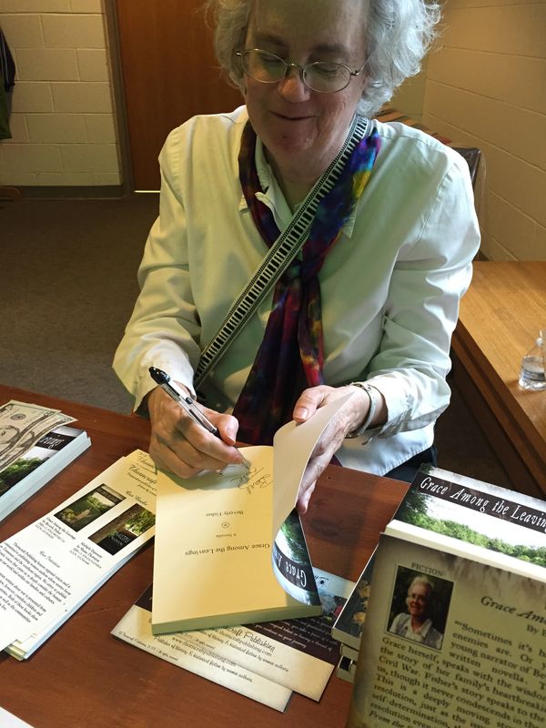Beverly Fisher, Grace Among the Leavings, in New Salem, IL for stage play at Theatre in the Park