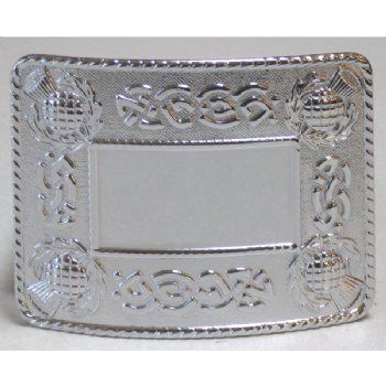 Belt Buckle - Scottish Thistle (Chrome)