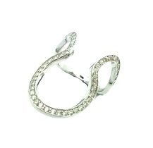 925 STERLING SILVER KNUCKLE TREND RING, 22CZ123-WH