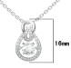 925 sterling silver oval dancing diamond (heart beating) 5mm cz pendants, 33282-wh