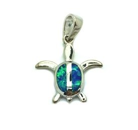 925 sterling silver lab opal small turtle stud earrings-SEA LIFE . 33op02-k5