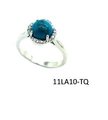 925 SILVER NATURAL TURQUOISE STONE RING- 11LA10-TQ
