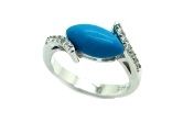925 SILVER NATURAL TURQUOISE STONE RING- 11LA08-TQ