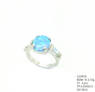 925 SILVER SIMULATED OPAL RING WEDDING STYLE MARQUISE STYLE RING-11OP25-K5