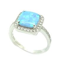 11op27 Sterling Silver Opal RINGS Solitaire micro setting