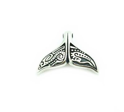 925 STERLING SILVER WHALE TAIL PENDANT VINTAGE -33SL04