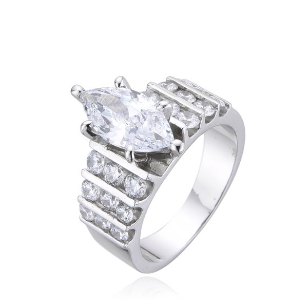 925 Sterling Silver Cocktail marquise rings-111063-wh