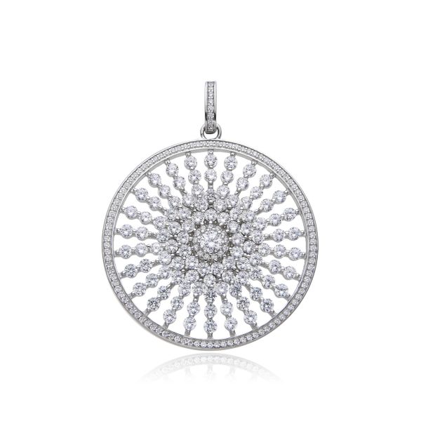 925 SILVER SUN SHINE CZ PENDANT,33153-WH