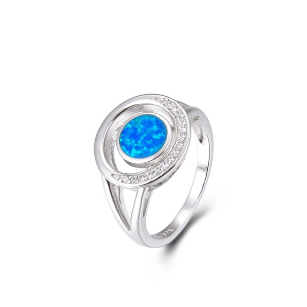 Opal Ring sterling Silver 11357