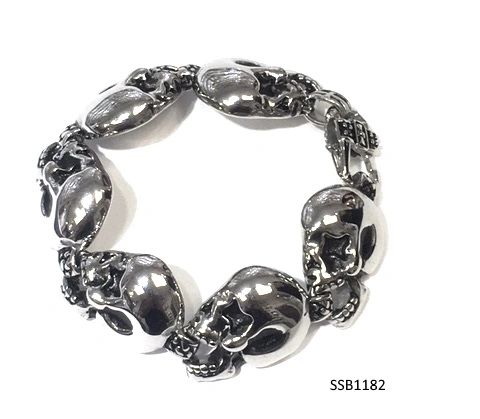 Stainless Steel Skuli Head Bracelet , SSB1182