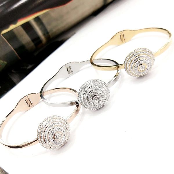 Stainless Steel CZ CRYSTAL ROUND BALL Bangle . SSB50342