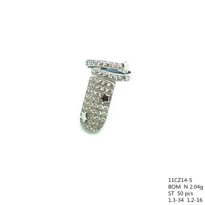 Nail Rings,Sterling Silver, Adjustable,Star Design , nail ring, 11cz14-5