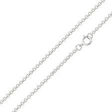1.2MM ROLO SILVER CHAIN 18 inches + 2 , ROL1.2-RHODIUM PLATING CHAINS
