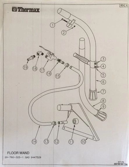 CP-3 Floor Wand Diagram