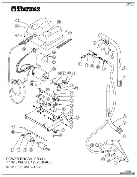 CP-3 Power Brush Diagram