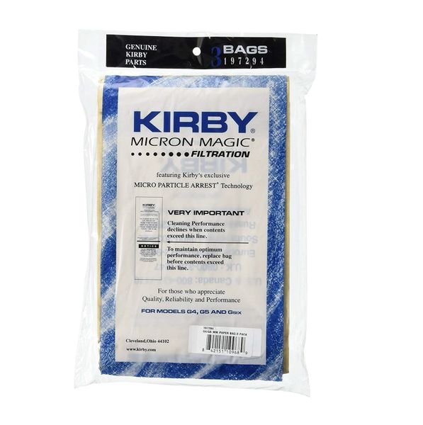 Kirby Micron Magic Bag Filtration (3 Bags) Part 197294