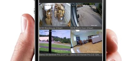 CCTV System monitoring on phone Macclesfield Cheshire