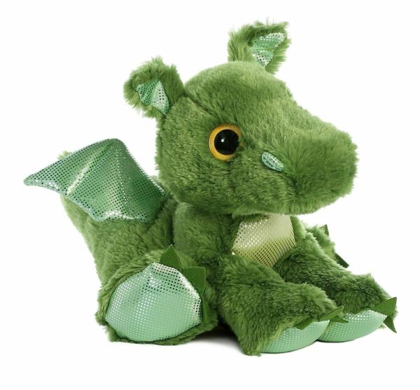 Roar Green Dragon Sparkle 12 Cuddly Soft Plush Toy - roar roblox