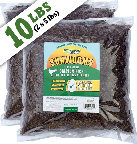 Sunworms(Dried Black Soldier Fly Larvae) 10 lbs. (2x5lbs)