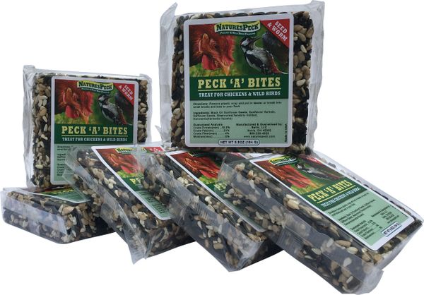 Peck 'A' Bites - Seed & Mealworm or Mealworms & BSFL cakes by the case