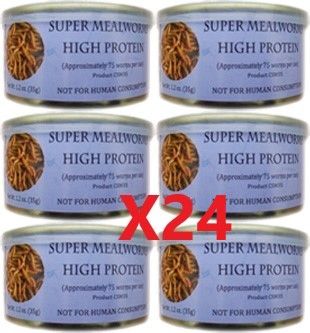 Super Mealworms Canned/ case of 24 cans (1.02 oz.)each
