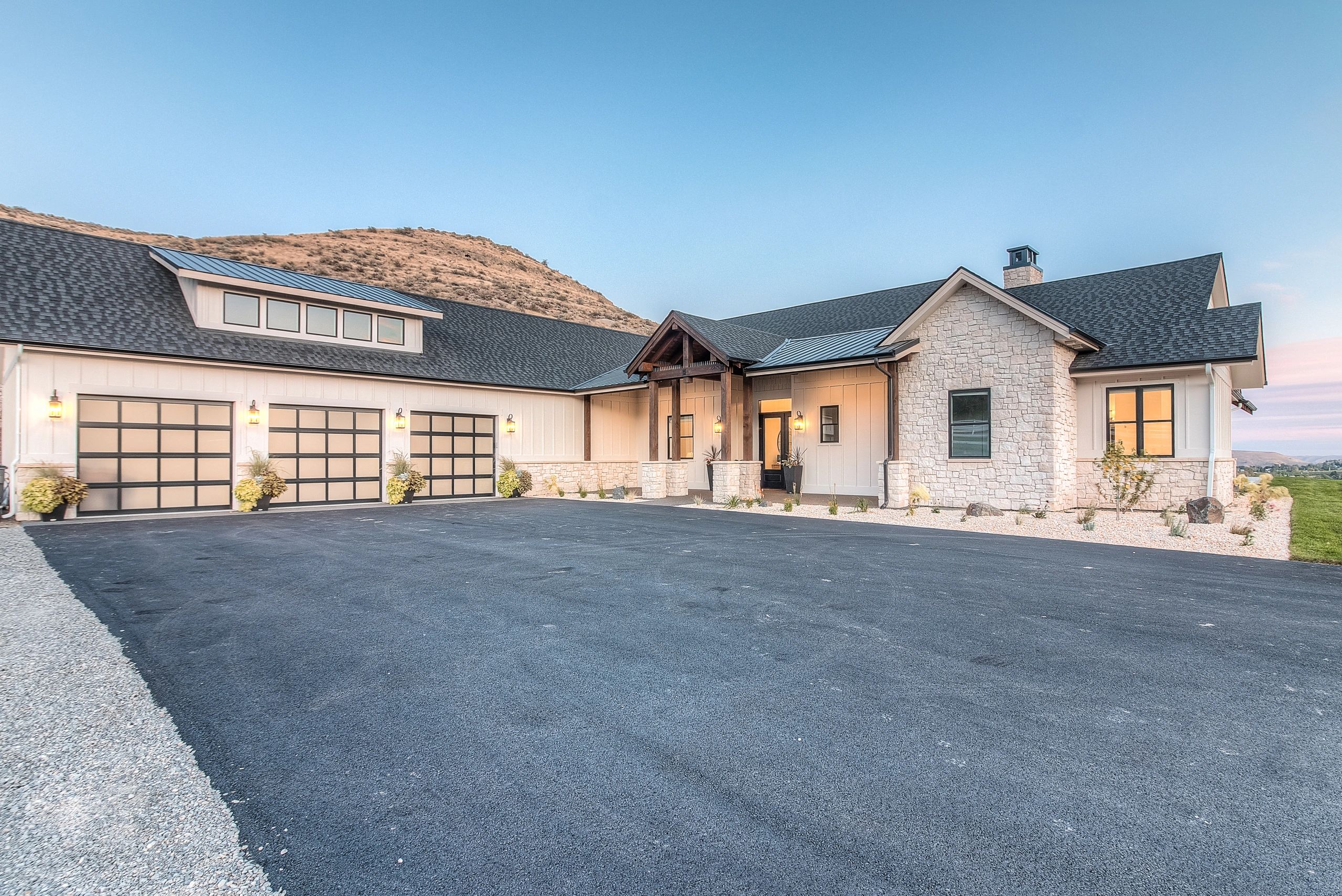 Custom home, transitional modern ranch home