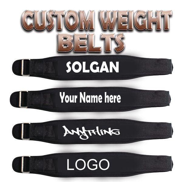 custom embroidered weightlifting belt