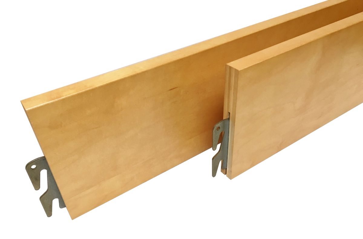 Wood Bed Rails – Natural Finish – Hook-on – Twin, Full, Queen, King, Cal King