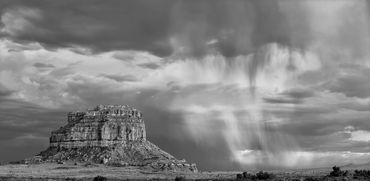 black and white photography,  Gerald Hill photography, Chaco Canyon, ruins, butte, UNESCO site,   